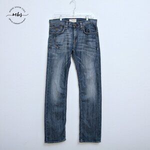 Taverniti So Studded Embroidered Mid Rise Straight Leg Jeans Blue Men 32